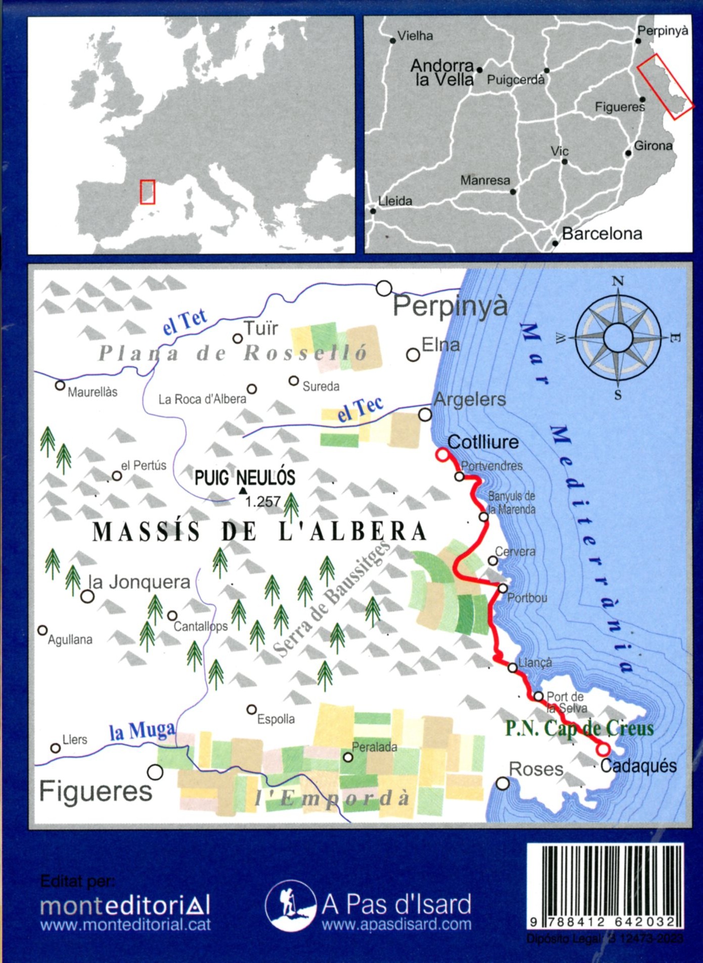 De Cotlliure a Cadaqués : Mapa excursionista - Miniatura 2